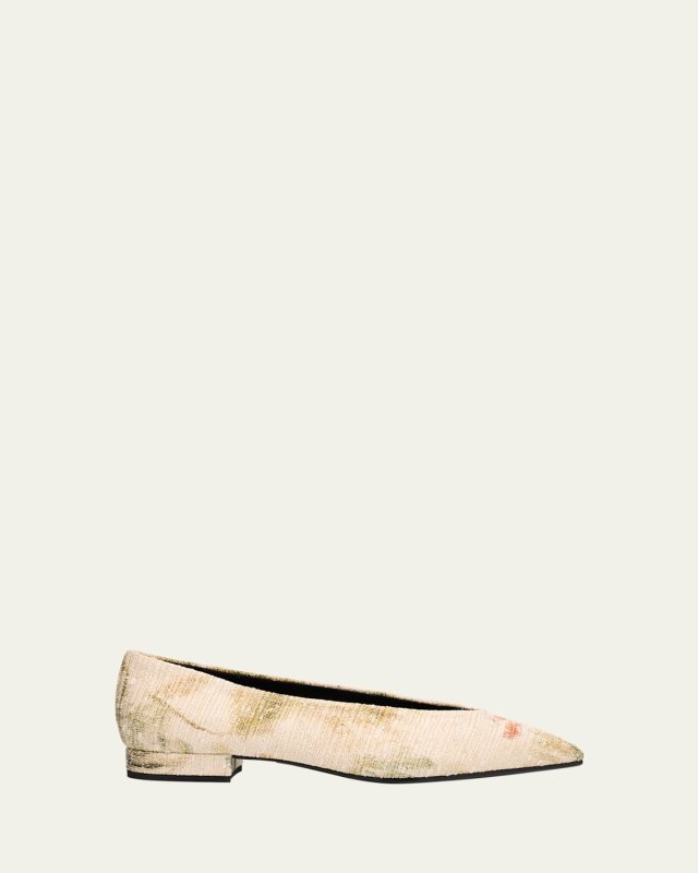 Rebecca Linen Ballerina Flats